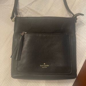 Kate Spade New York On Purpose Zip Leather Crossbody Black
